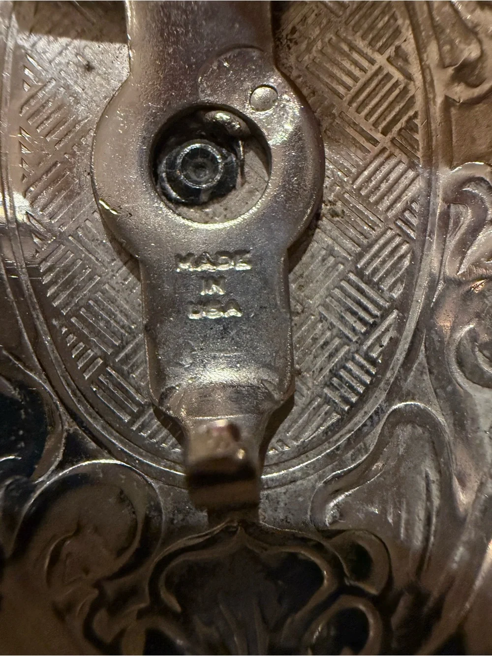 Vintage Made in USA Western Scroll Belt Buckle